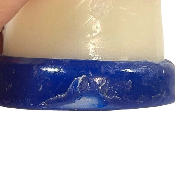 Sonoma Lighthouse Shaped Candle 80 Hour Burn Retro Stripes Red White Blue READ - Picture 8 of 10